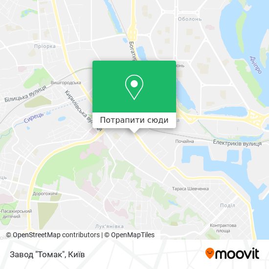 Карта Завод "Томак"