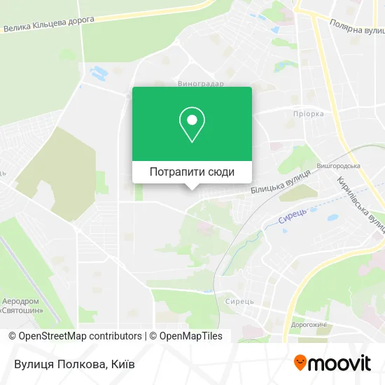 Карта Вулиця Полкова