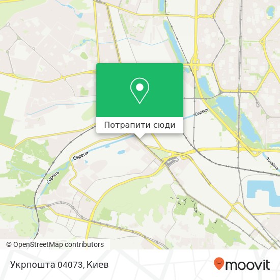 Карта Укрпошта 04073