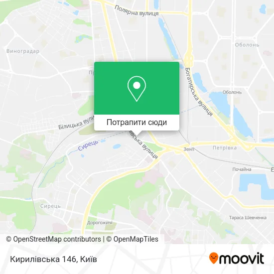 Карта Кирилівська 146