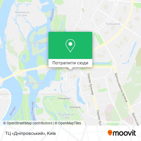 Карта ТЦ «Дніпровський»