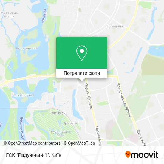 Карта ГСК "Радужный-1"