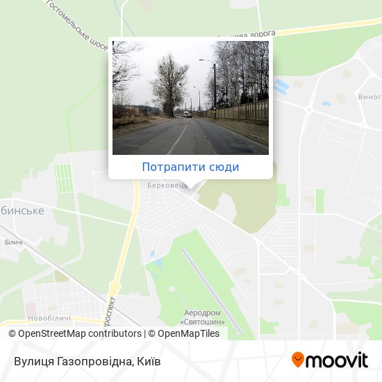 Карта Вулиця Газопровідна