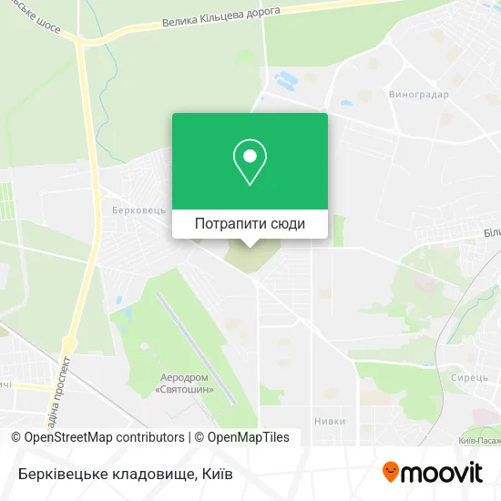 Карта Берківецьке кладовище