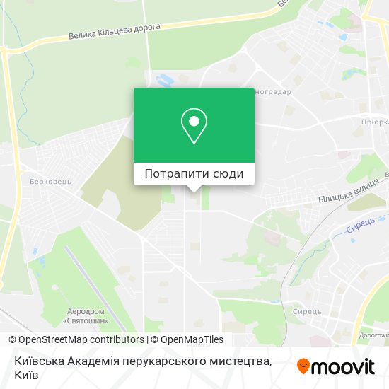 Карта Київська Академія перукарського мистецтва