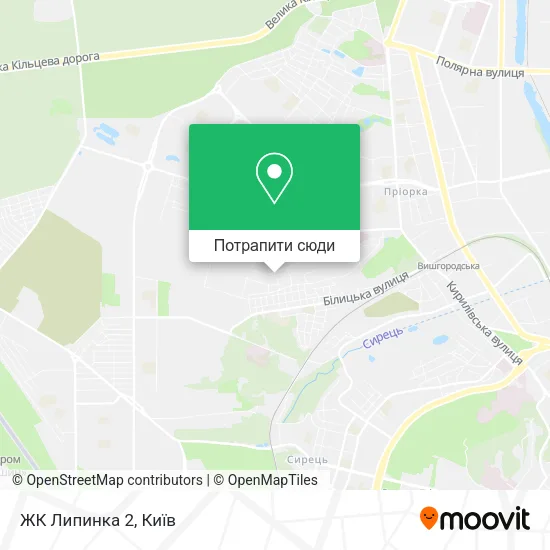 Карта ЖК Липинка 2
