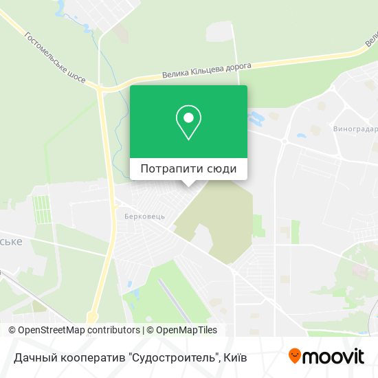 Карта Дачный кооператив "Судостроитель"