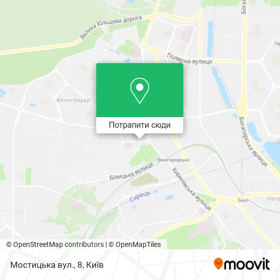 Карта Мостицька вул., 8