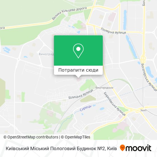 Карта Київський Міський Пологовий Будинок №2