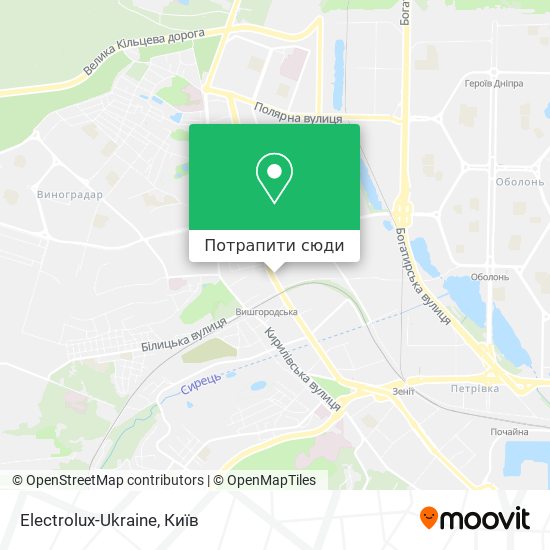 Карта Electrolux-Ukraine