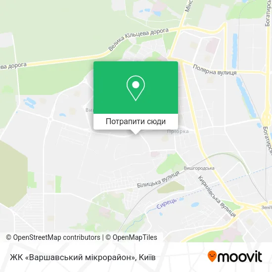 Карта ЖК «Варшавський мікрорайон»