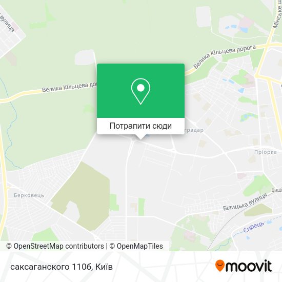 Карта саксаганского 110б