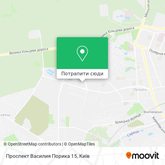 Карта Проспект Василия Порика 15