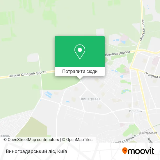 Карта Виноградарський ліс
