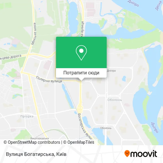 Карта Вулиця Богатирська