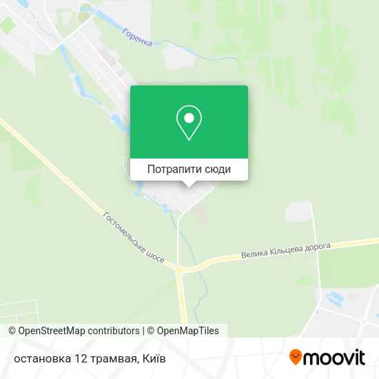 Карта остановка 12 трамвая