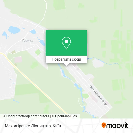 Карта Межигірське Лісництво