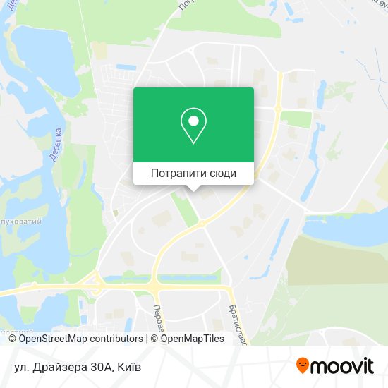 Карта ул. Драйзера 30А