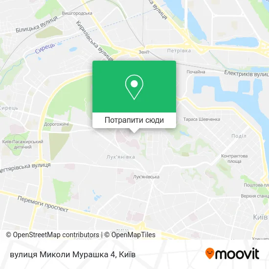 Карта вулиця Миколи Мурашка 4