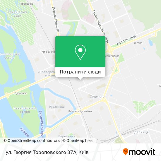 Карта ул. Георгия Тороповского 37А