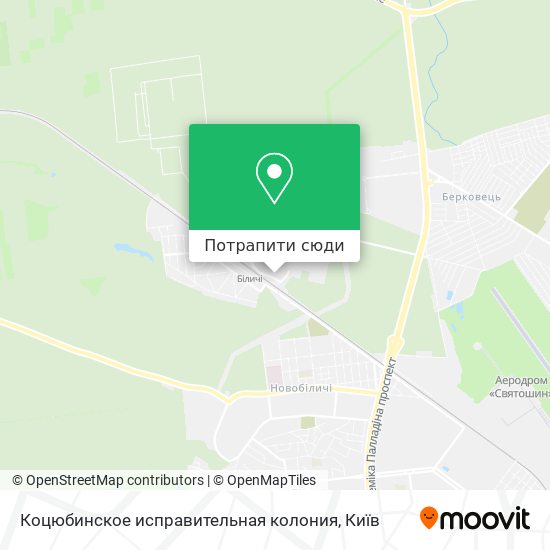 Карта Коцюбинское исправительная колония