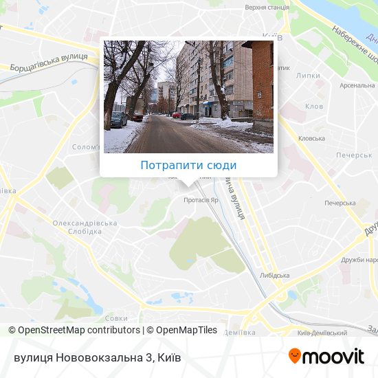 Карта вулиця Нововокзальна 3