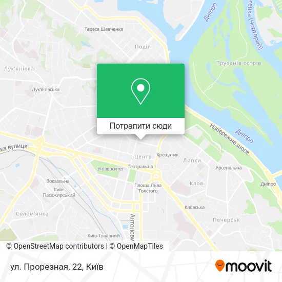 Карта ул. Прорезная, 22