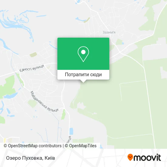 Карта Озеро Пуховка