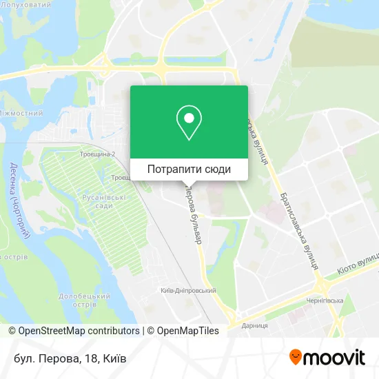 Карта бул. Перова, 18
