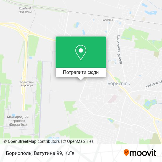 Карта Борисполь, Ватутина 99