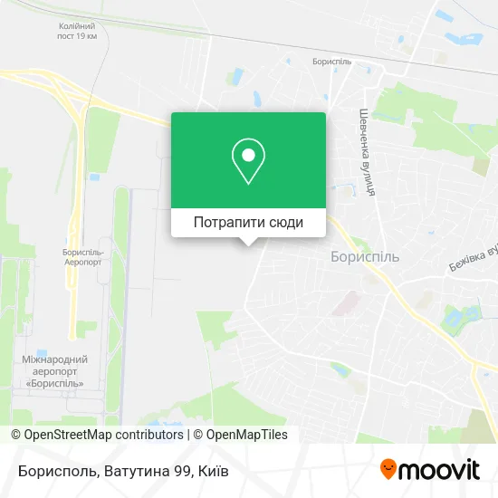 Карта Борисполь, Ватутина 99