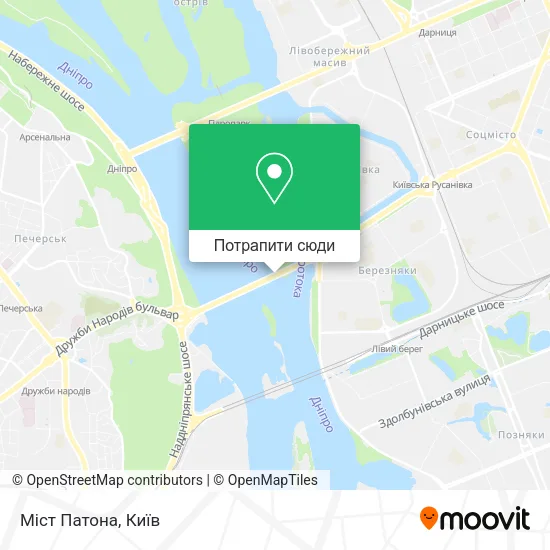 Карта Міст Патона