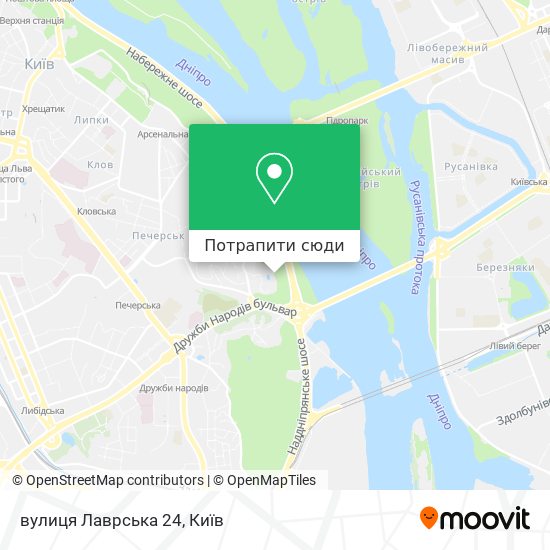 Карта вулиця Лаврська 24