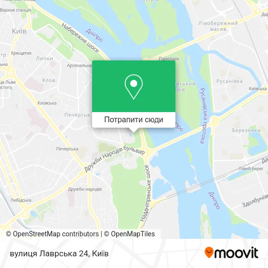 Карта вулиця Лаврська 24