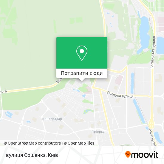 Карта вулиця Сошенка