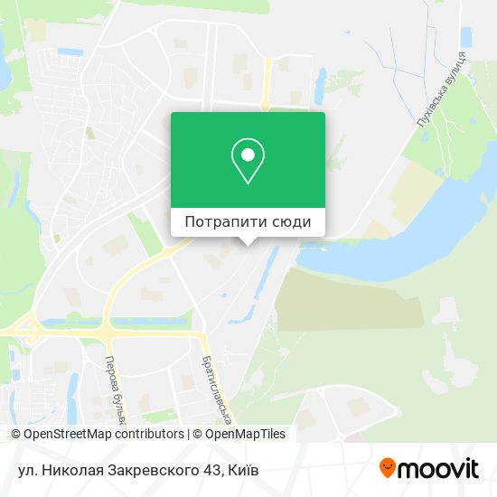 Карта ул. Николая Закревского 43