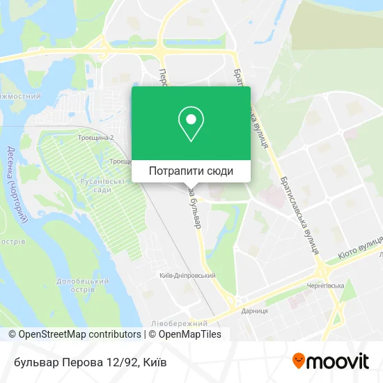 Карта бульвар Перова 12/92