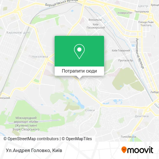 Карта Ул.Андрея Головко