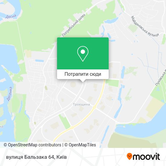 Карта вулиця Бальзака 64
