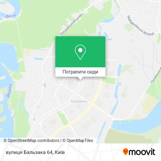Карта вулиця Бальзака 64