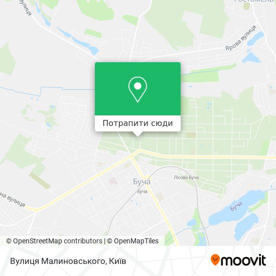Карта Вулиця Малиновського