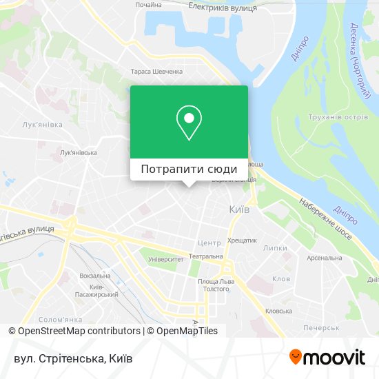Карта вул. Стрітенська
