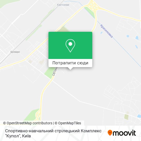 Карта Спортивно-навчальний стрiлецький Комплекс "Купол"