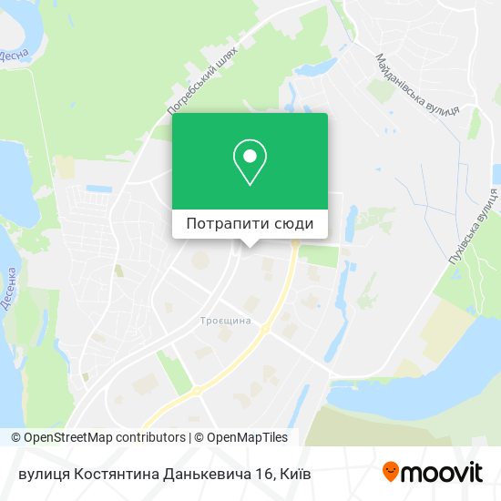 Карта вулиця Костянтина Данькевича 16
