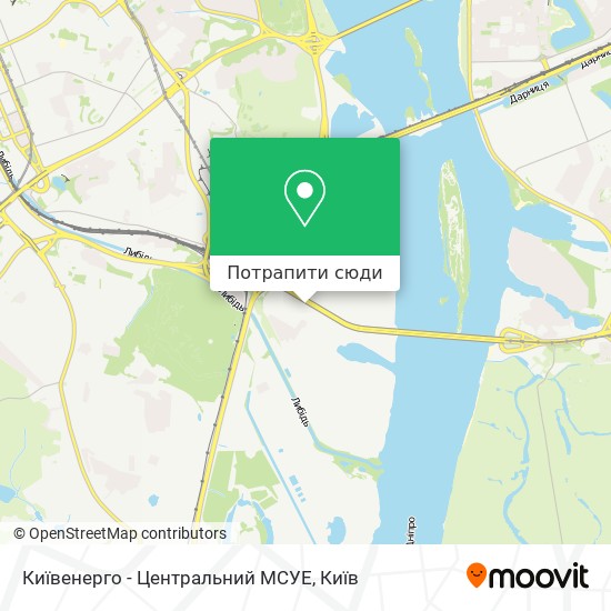 Карта Київенерго - Центральний МСУЕ