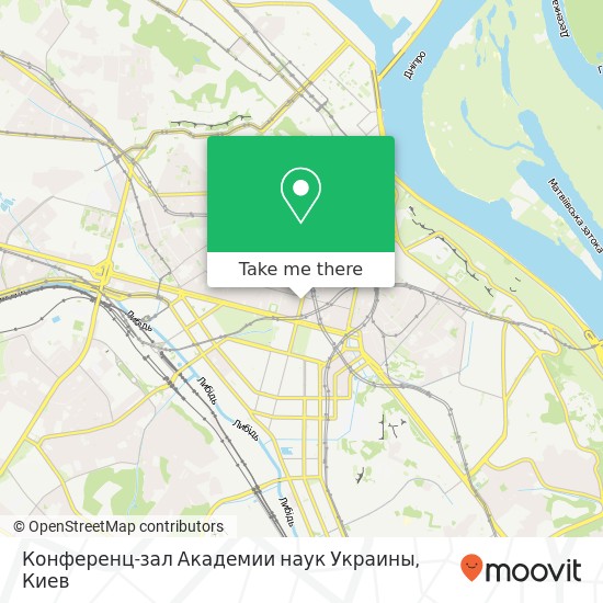 Карта Конференц-зал Академии наук Украины