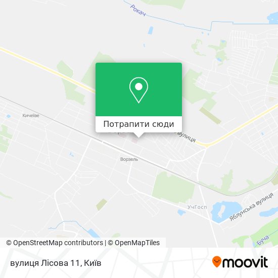 Карта вулиця Лісова 11