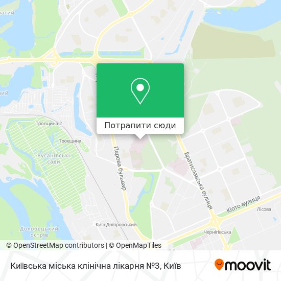 Карта Київська міська клінічна лікарня №3