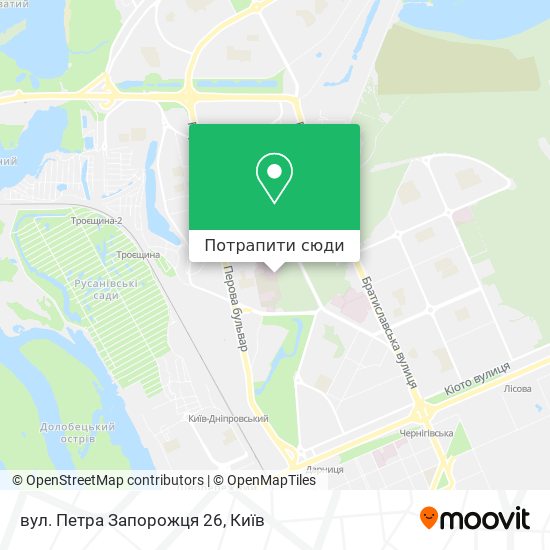 Карта вул. Петра Запорожця 26