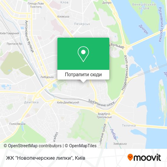 Карта ЖК "Новопечерские липки"
